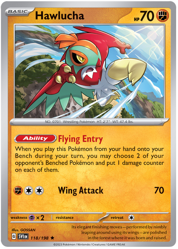 Scarlet and Violet Scarlet & Violet Holo 118 Hawlucha