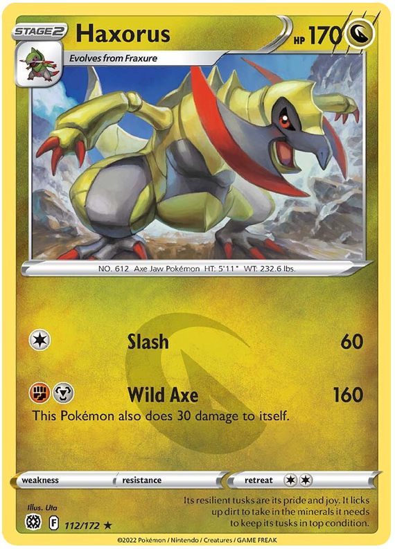 Sword and Shield Brilliant Stars 112 Haxorus
