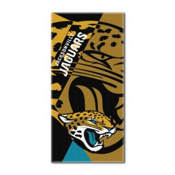 Jacksonville Jaguars Puzzle Oversized Absorbent Beach Towel 34" x 72"