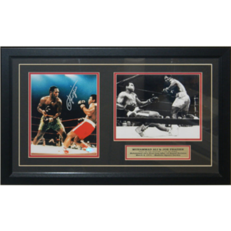 Joe Frazier Signed Autographed 8x10 Vs Muhammad Framed
