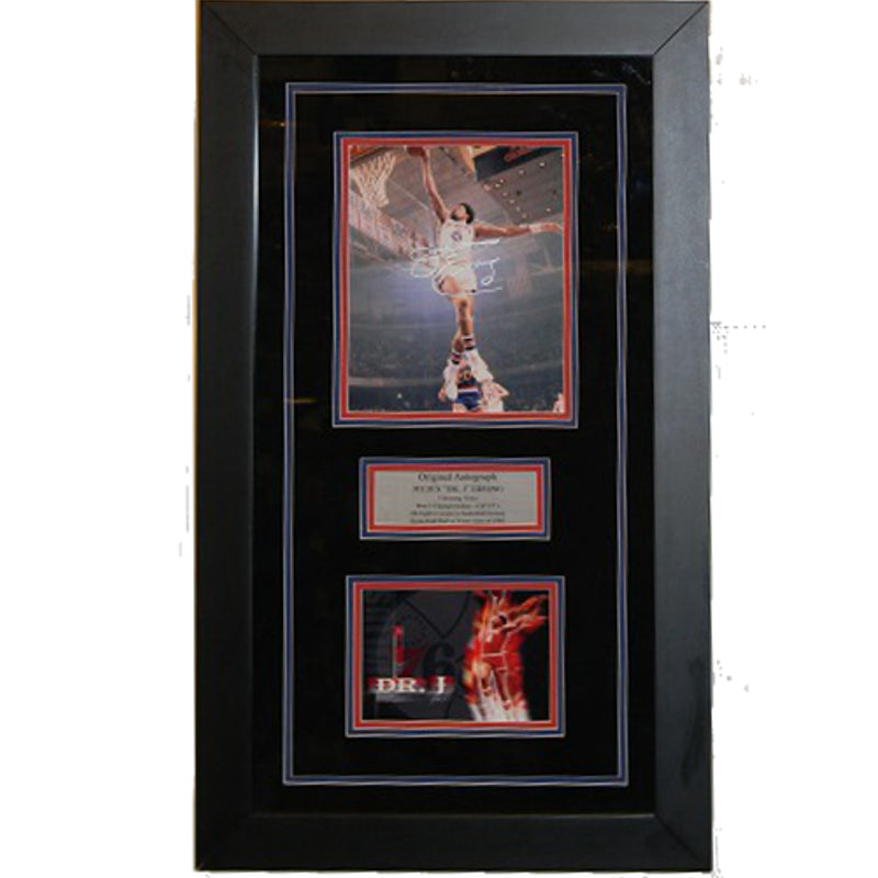 Julius Dr. J Erving Signed Autographed 8x10 Framed