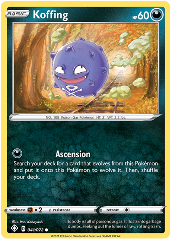 Sword and Shield Shining Fates 041 Koffing