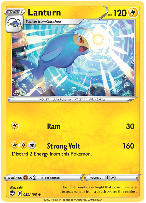 Sword and Shield Silver Tempest 052 Lanturn