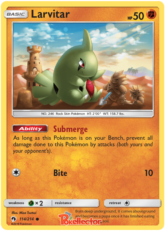 Sun and Moon Lost Thunder 114 Larvitar