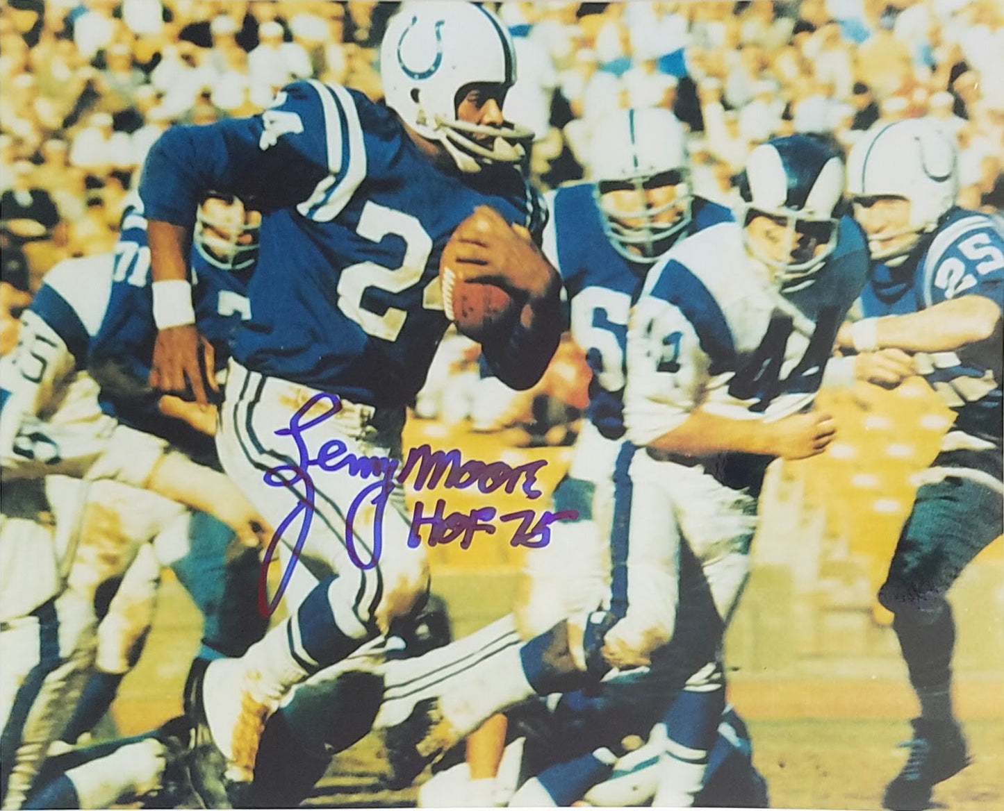 Lenny Moore Signed Autographed 8x10