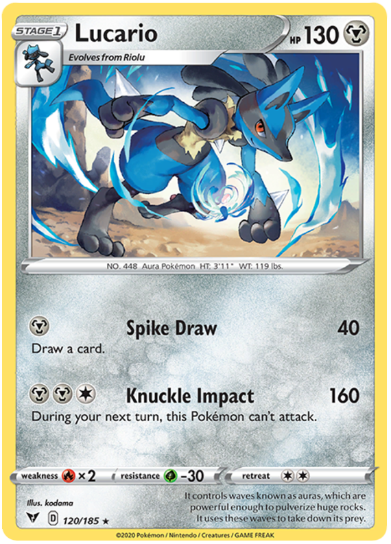 Sword and Shield Vivid Voltage 120 Lucario