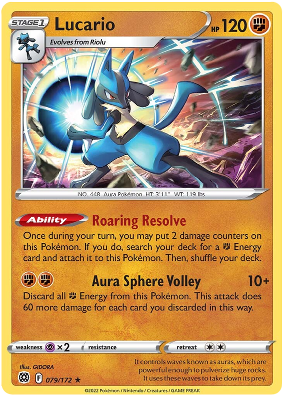 Sword and Shield Brilliant Stars 079 Lucario