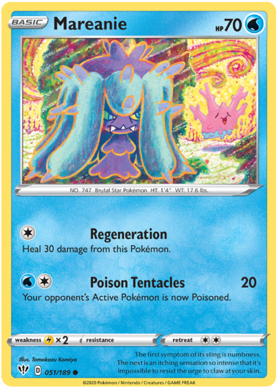 Sword and Shield Darkness Ablaze 051 Mareanie