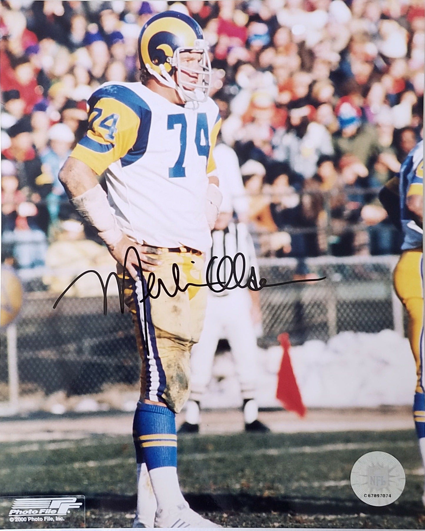 Merlin Olsen Signed Autographed 8x10