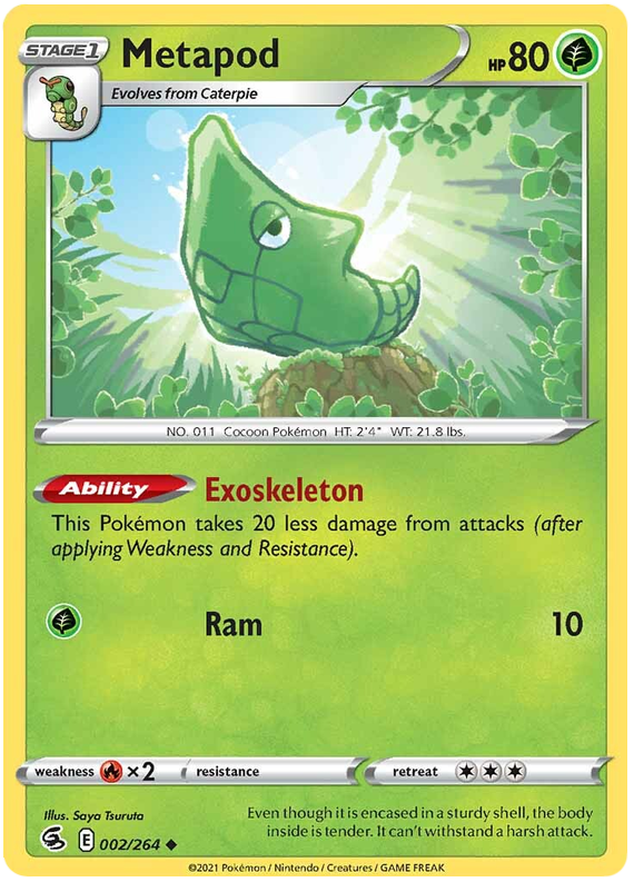 Sword and Shield Fusion Strike 002 Metapod
