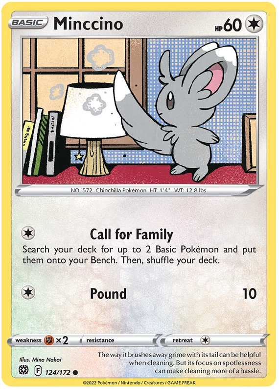 Sword and Shield Brilliant Stars 124 Minccino