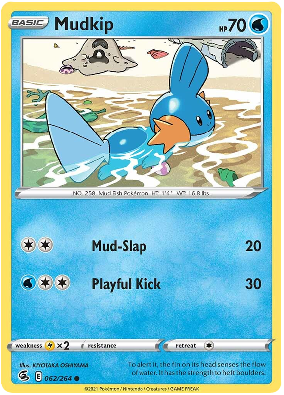 Sword and Shield Fusion Strike 062 Mudkip