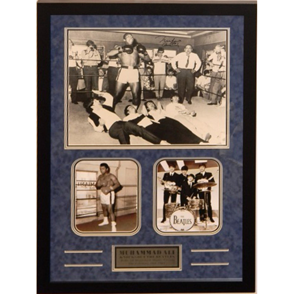 Muhammad Ali Autographed 16x20 with The Beatles Framed