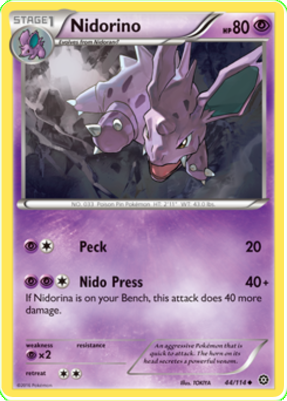 XY Steam Siege 044 Nidorino