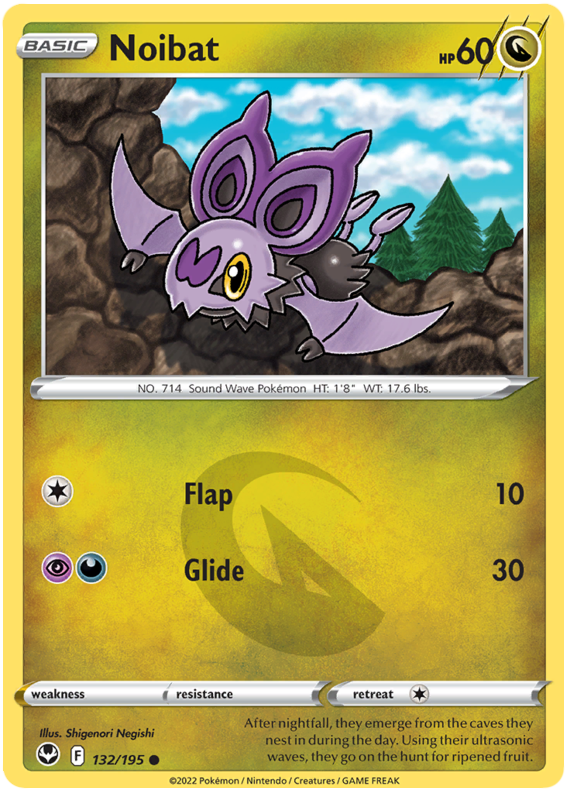Sword and Shield Silver Tempest 132 Noibat
