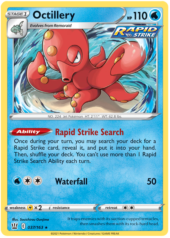 Sword and Shield Battle Styles 037 Octillery