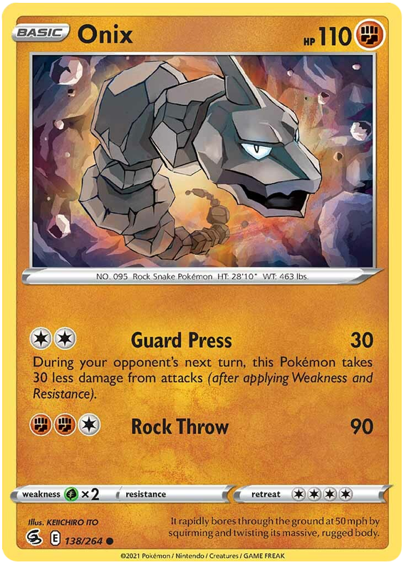 Sword and Shield Fusion Strike 138 Onix