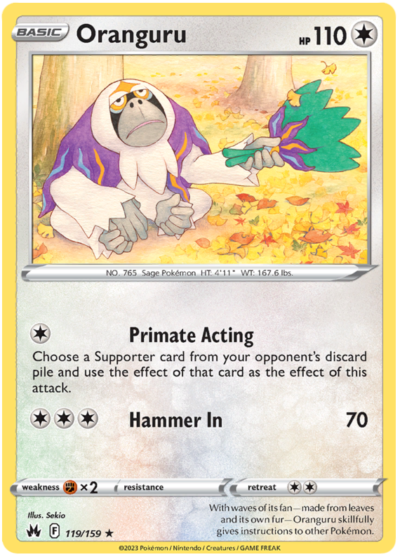 Sword and Shield Crown Zenith #119 Oranguru