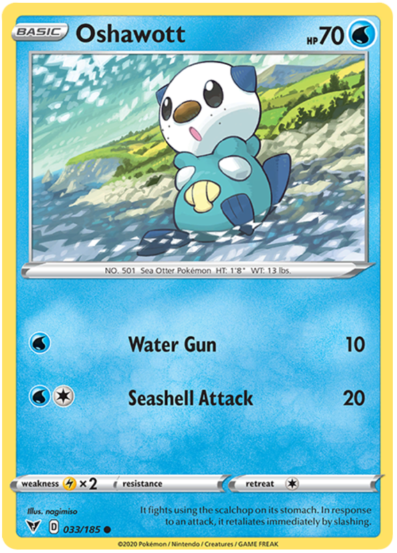 Sword and Shield Vivid Voltage 033 Oshawott