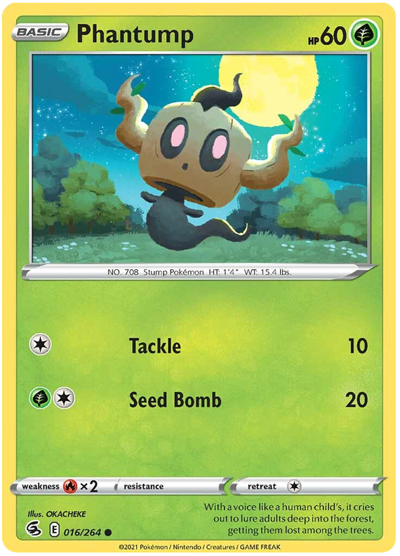 Sword and Shield Fusion Strike 016 Phantump