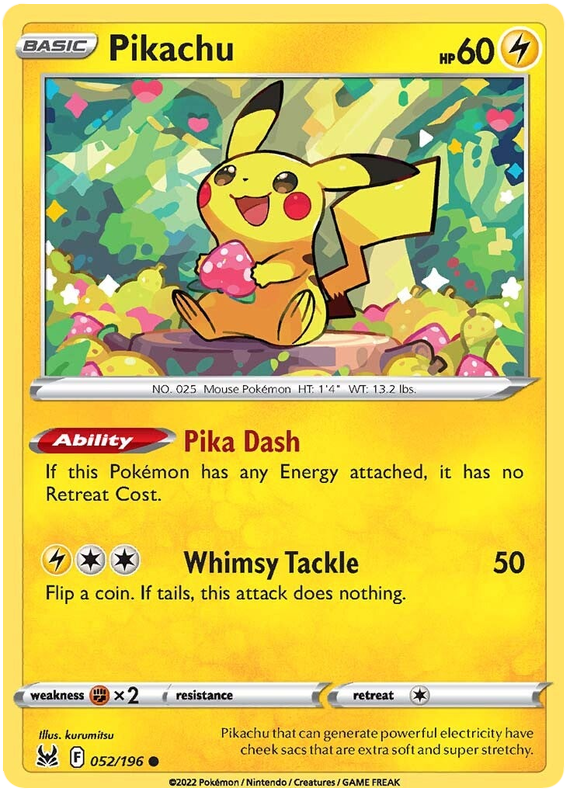 Sword and Shield Lost Origin 052 Pikachu