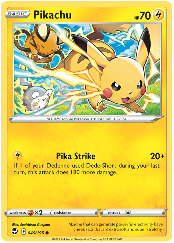 Sword and Shield Silver Tempest 049 Pikachu