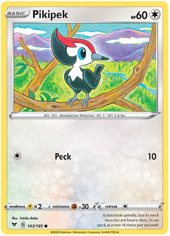 Sword and Shield Vivid Voltage 143 Pikipek