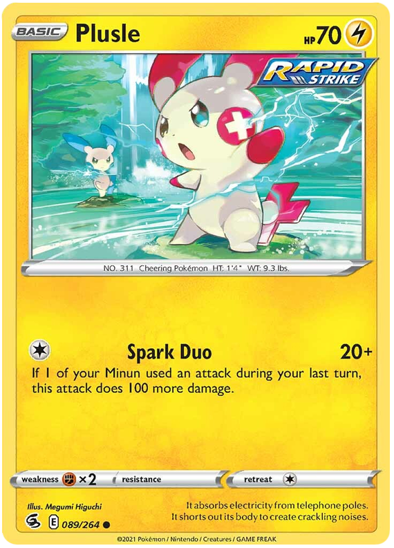Sword and Shield Fusion Strike 089 Plusle