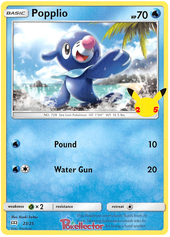 Sword and Shield McDonald's 25th Anniversary 23 Popplio