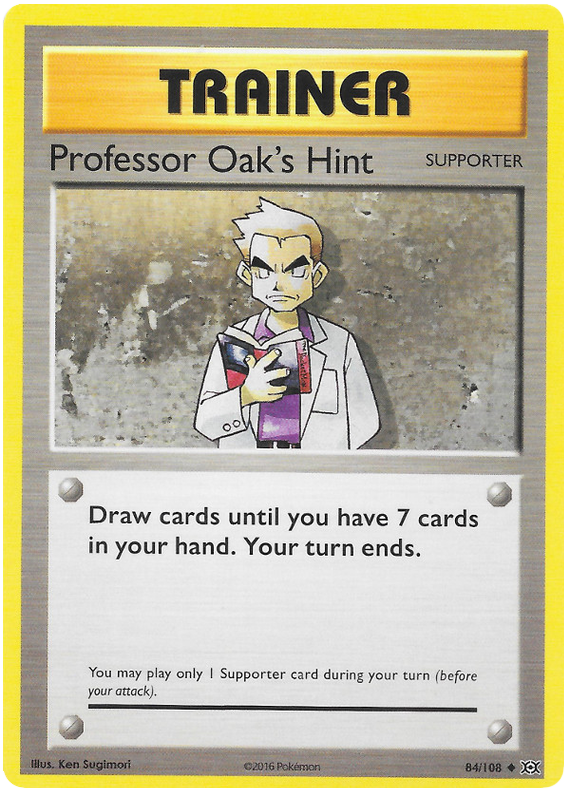 XY Evolutions 084 Professor Oak's Hint