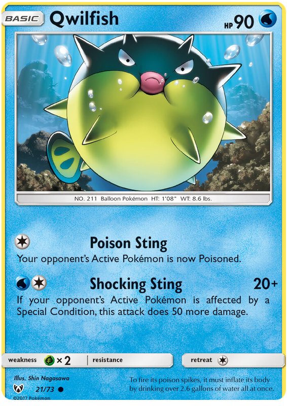 Sun and Moon Shining Legends 21 Qwilfish