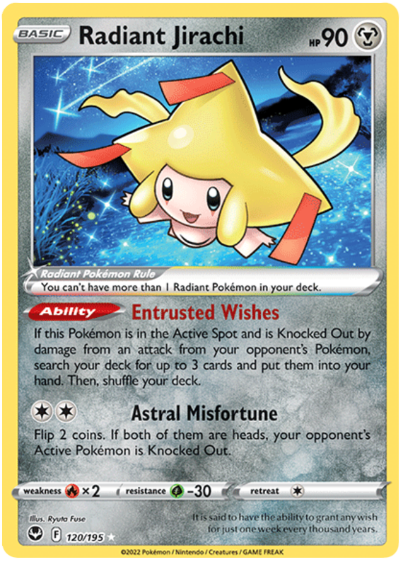 Sword and Shield Silver Tempest 120 Radiant Jirachi