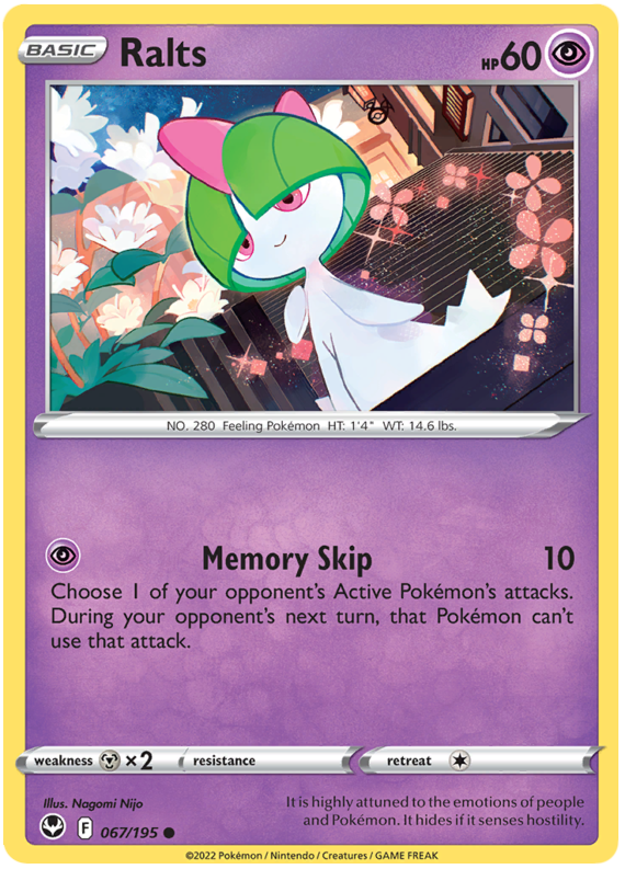 Sword and Shield Silver Tempest 067 Ralts