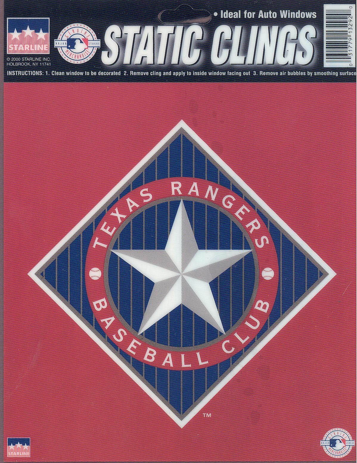 Texas Rangers Window Cling