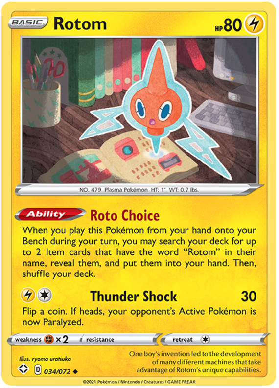 Sword and Shield Shining Fates 034 Rotom