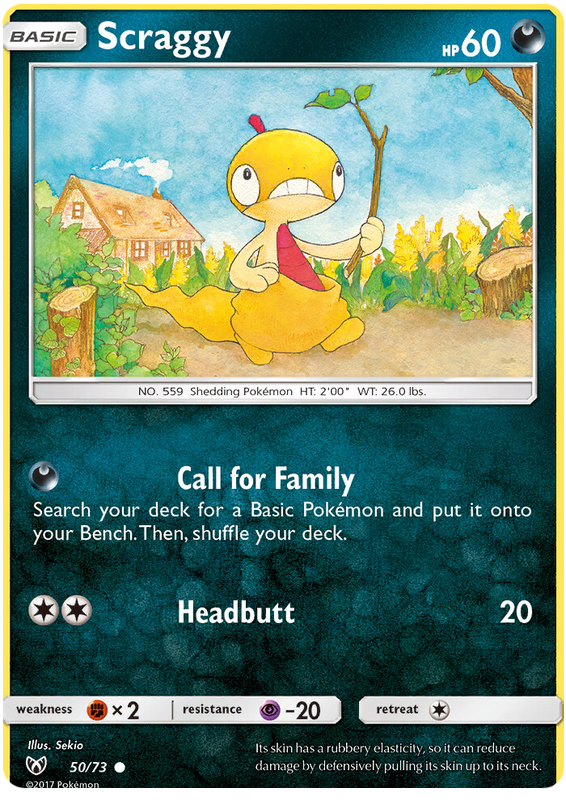 Sun and Moon Shining Legends 50 Scraggy