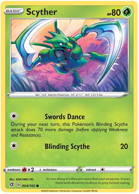 Sword and Shield Rebel Clash 004 Scyther