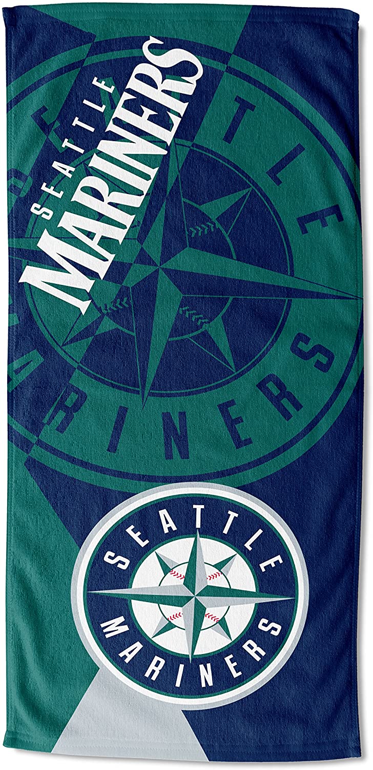 Seattle Mariners Puzzle Oversized Absorbent Beach Towel 34" x 72"