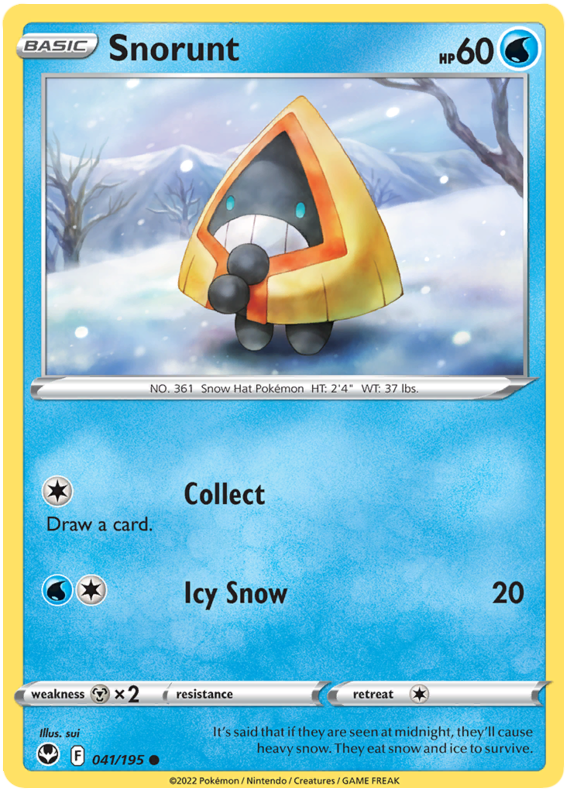 Sword and Shield Silver Tempest 041 Snorunt