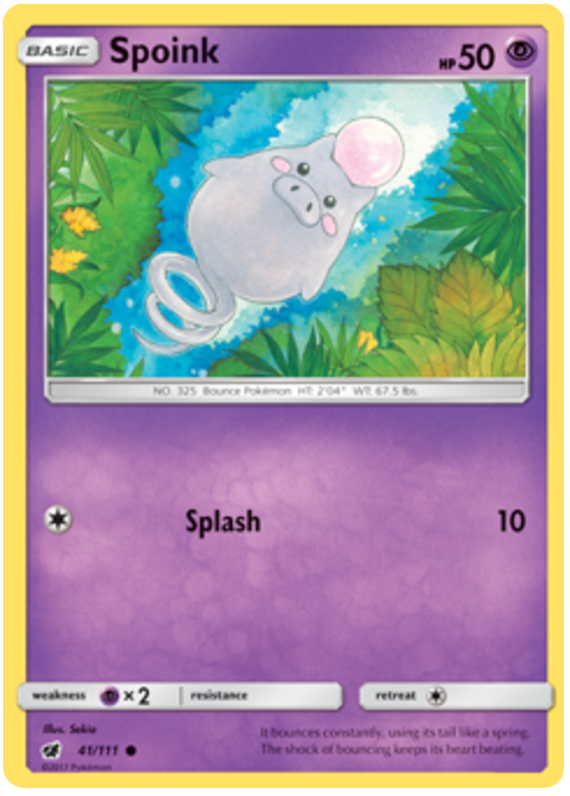 Sun and Moon Crimson Invasion 041 Spoink