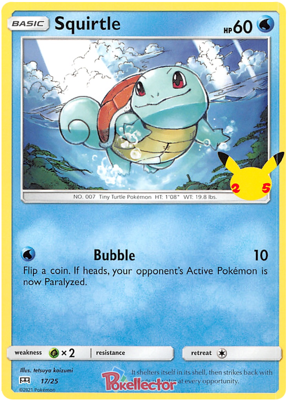 Sword and Shield McDonald's 25th Anniversary 17 Squirtle