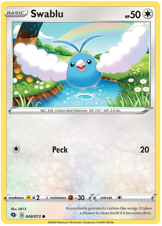 Sword and Shield Champion's Path 48 Swablu