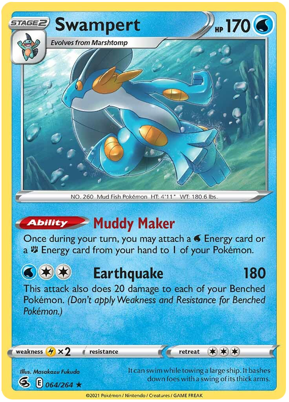 Sword and Shield Fusion Strike 064 Swampert