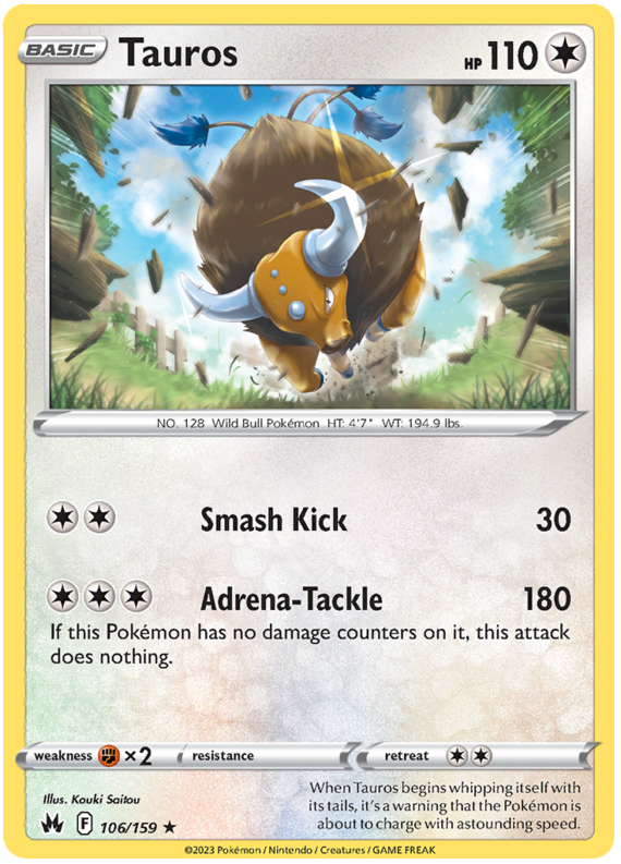 Sword and Shield Crown Zenith #106 Tauros