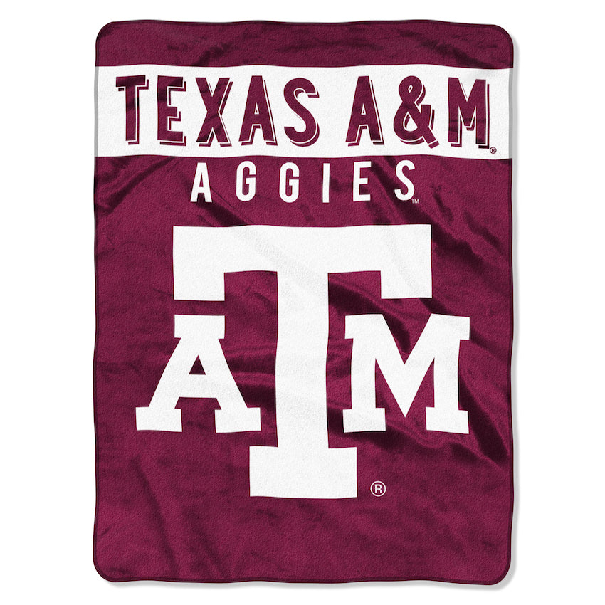Texas A & M Aggies Royal Plush Raschel Throw 60"x80"