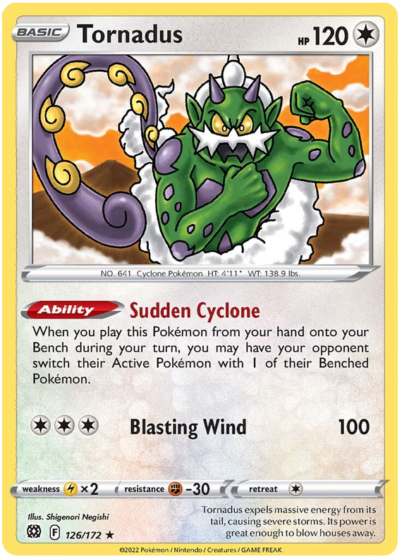 Sword and Shield Brilliant Stars 126 Tornadus