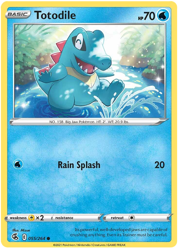 Sword and Shield Fusion Strike 055 Totodile