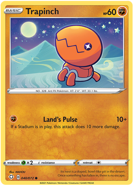 Sword and Shield Shining Fates 040 Trapinch