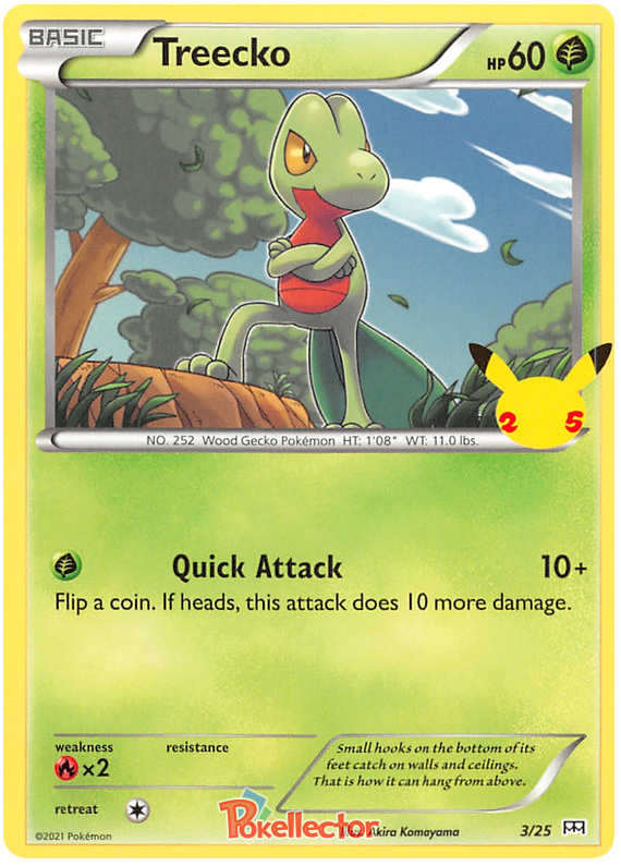 Sword and Shield McDonald's 25th Anniversary 03 Treecko