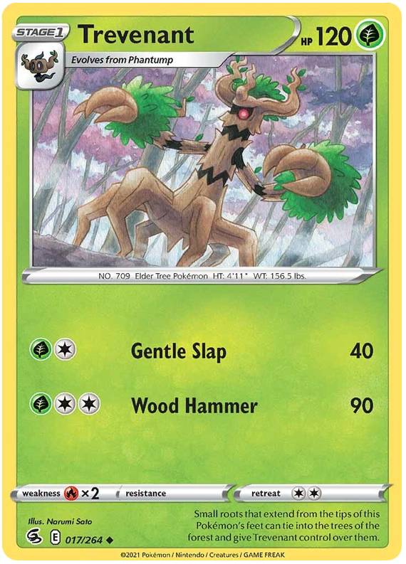 Sword and Shield Fusion Strike 017 Trevenant